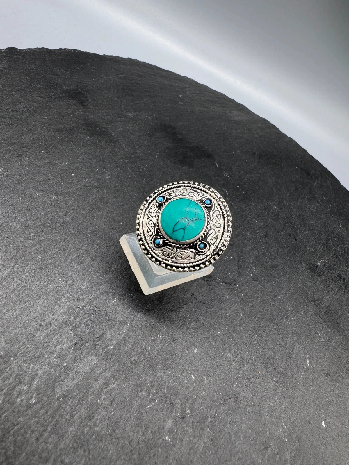Bague racine turquoise – photo 4